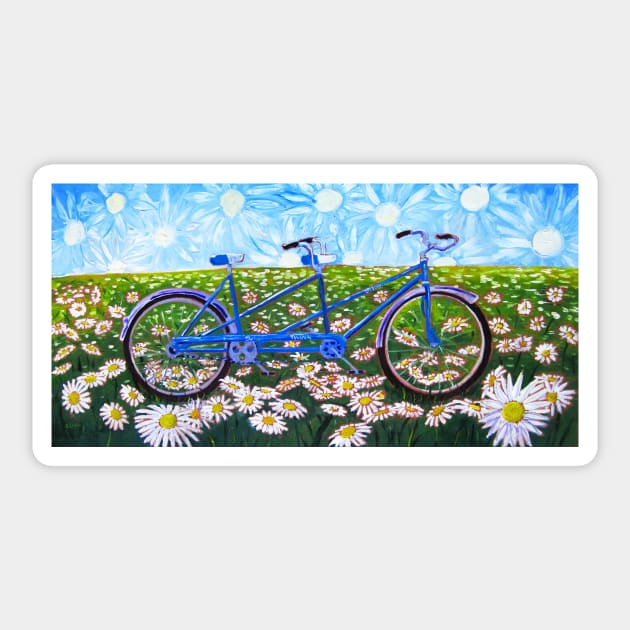 Bicycle Built for Two Sticker by realartisbetter